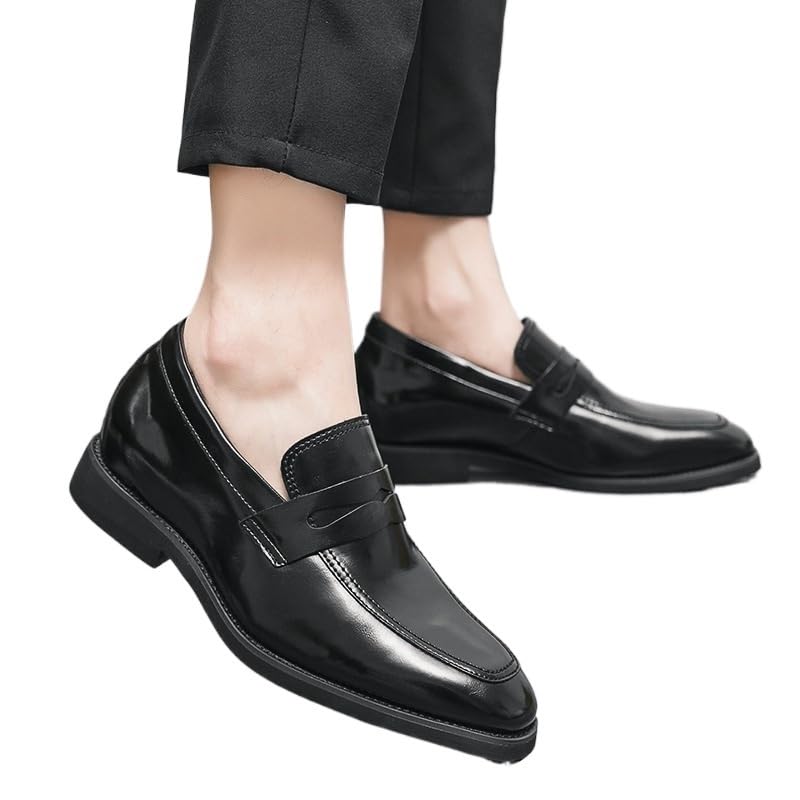 Loafers Shoes Moc Toe Mens Genuine Leather Dinner Non-Slip Outsole Tassel Slip On2