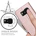 WWW Galaxy S8 case, [ Mirror Series] RFID-Resisting PU Leather Case Kickstand Flip Case with Card Slots and Mirror for Samsung Galaxy S8 Rose Gold