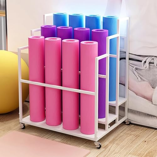 Armario de almacenamiento para guardar esterillas de yoga y rodillo de espuma comercial