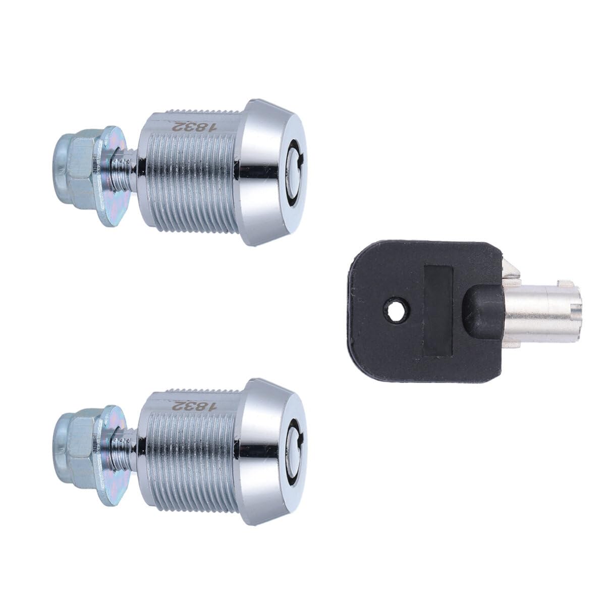 YARNOW 2 Pcs Tubular Cam Lock Safe Lock Replacement Tubular Lock Cam Lock Set for Trunk Cabinet Drawer