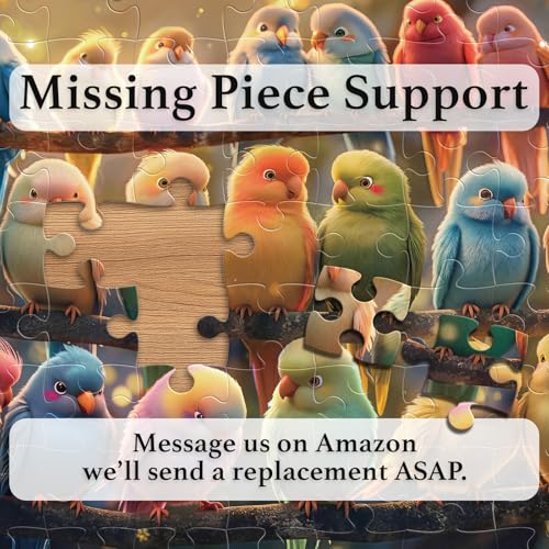 Parrot Family Puzzles para Adultos 1000 piezas, Rompecabezas colorido con loros y agapornis, desafiante y relajante para mujeres y amantes de las aves miniatura 7