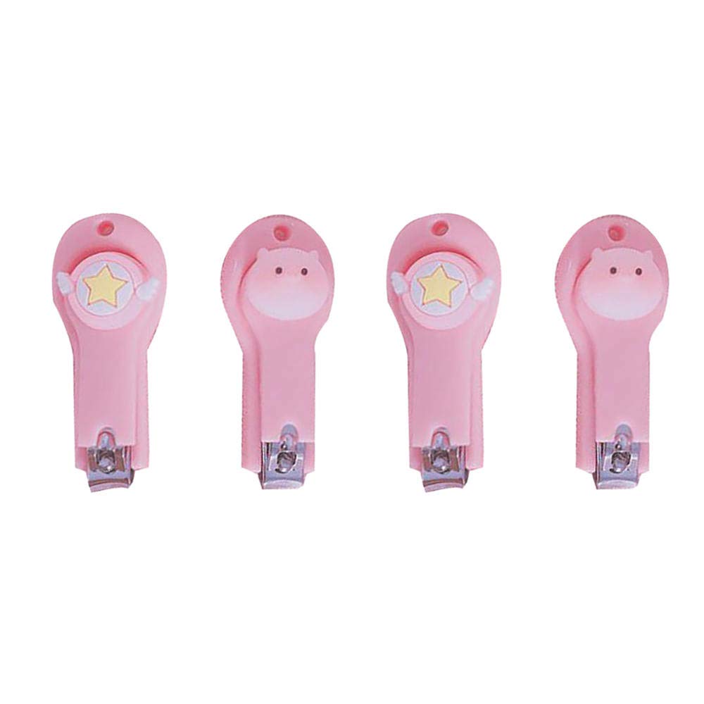 Raybre Art 4pcs Mini Cute Cartoon Multiple Animal Nail Clippers Plastic Nail Scissors New