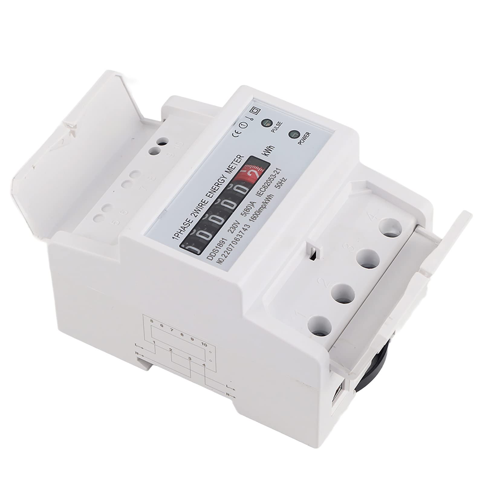 Single Phase Electric Meter 35mm Standard DIN Rail Installation Single Phase Meter 4P Single Phase Energy Meter S and U Type Wiring Options