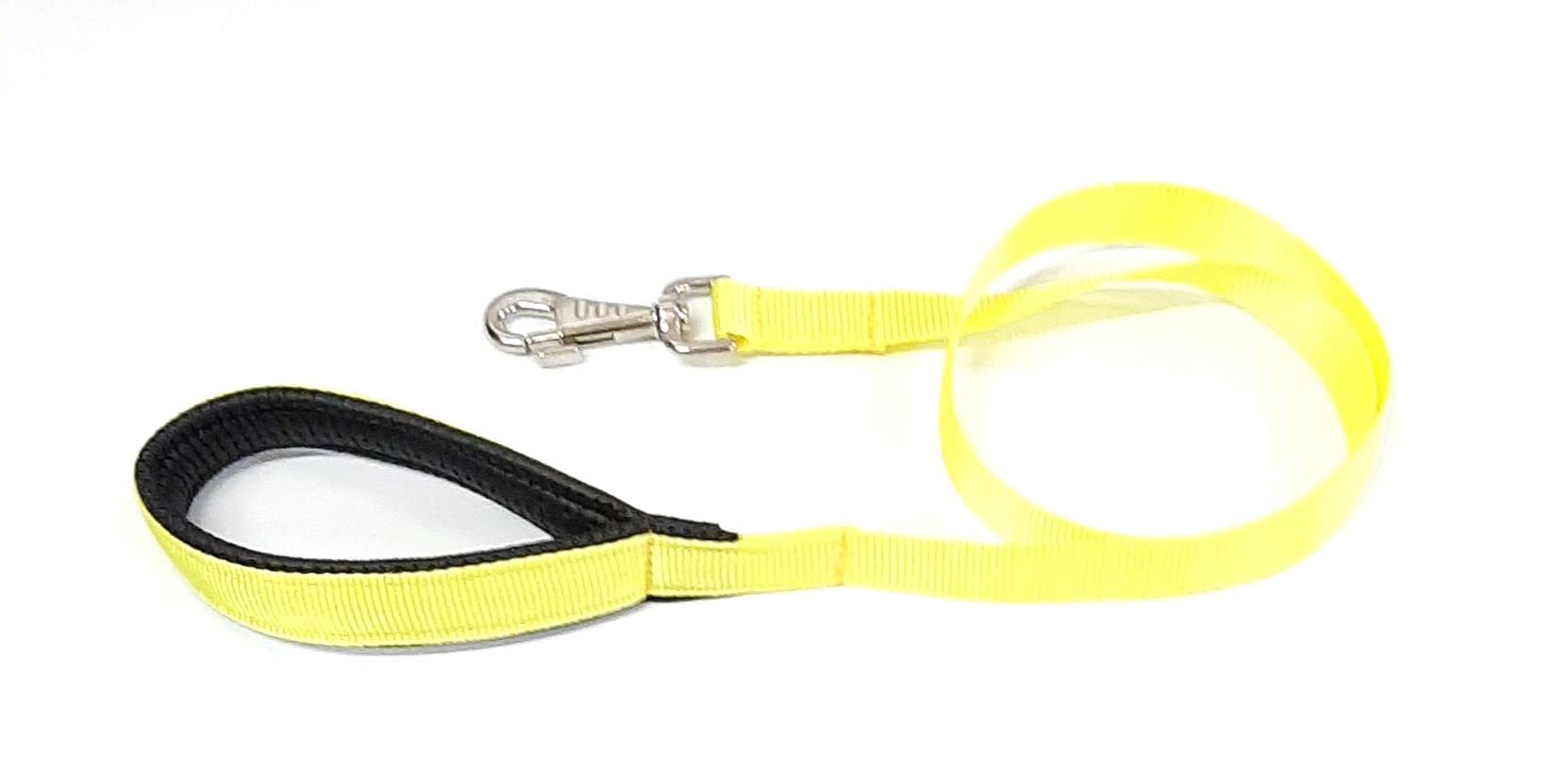 Short Dog Lead With Padded Handle Walking Training Leash Close Control In Strong 25mm Webbing (Forest Green, 45" (1.1 Metres))
