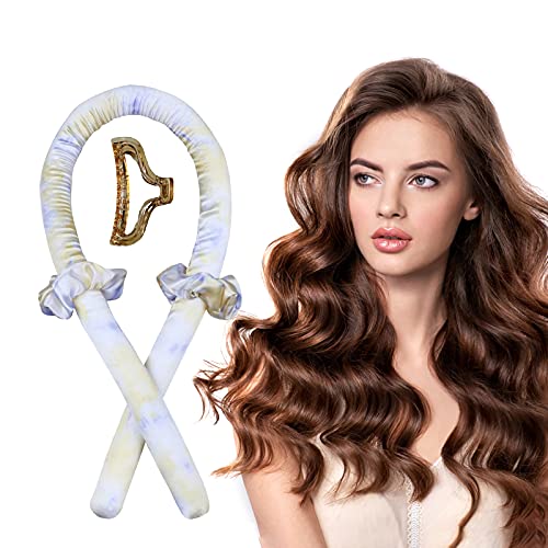 Heatless Curling Rod Headband, No Heat Curls Silk Ribbon Sleeping Soft Foam Hair Rollers,Wave Foam Hair Curlers DIY Hair Styling Tools for Long Medium Hair