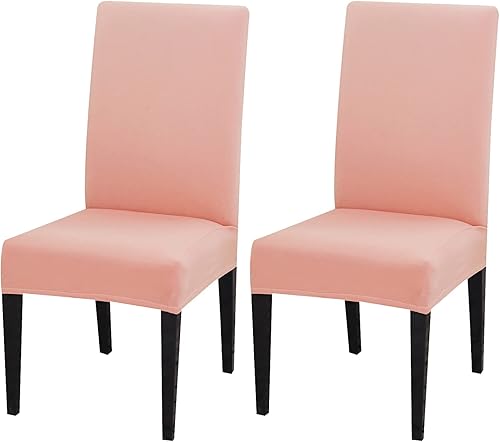 Miniatura 11 de Juego de 4 fundas para sillas de comedor, fundas elásticas de elastano para sillas de comedor, lavables, extraíbles para sillas Parsons, protectores