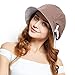Afala Women Packable Beach Summer Hats Bucket Hats Cloche Hats, Lightweight Foldable for Travel Vacation (Brown)