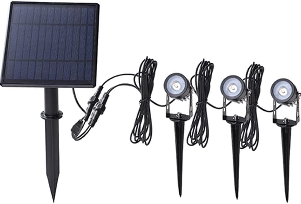 VUIKLCty Landscape spotlights outdoor Outdoor solar spotlights, Villa decoration lawn lights for Christmas party, Home lighting flood light(B,White light)