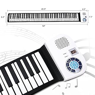 JTYX 61Key / 88Key Hand Roll Piano Portable Piano Électronique Clavier Épaississement Clé Professionnel Adulte Débutant Pratique Musicale Pliant Soft Keyboard Roll Up Piano - Les Beatles, Paul McCartney, John Lennon, RIngo Starr, George Harrison JTYX 61Key / 88Key Hand Roll Piano Portable Piano Électronique Clavier Épaississement Clé Professionnel Adulte Débutant Pratique Musicale Pliant Soft Keyboard Roll Up Piano – Image 5