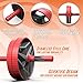 BIO Core Ab Roller Wheel with 2 Configurable Wheels and Non-Slip Handles – Ab Wheel Trainer with Kneeling Mat for Strong Core (Red/Grey)