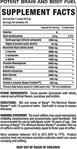 Vpx Bang Pre-Workout Master Blaster, Power Punch #TOP1