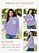 Eytino Plus Size Tops for Women Striped Long Sleeve Round Neck Pocket Oversized Blouse Shirts,4X Purple