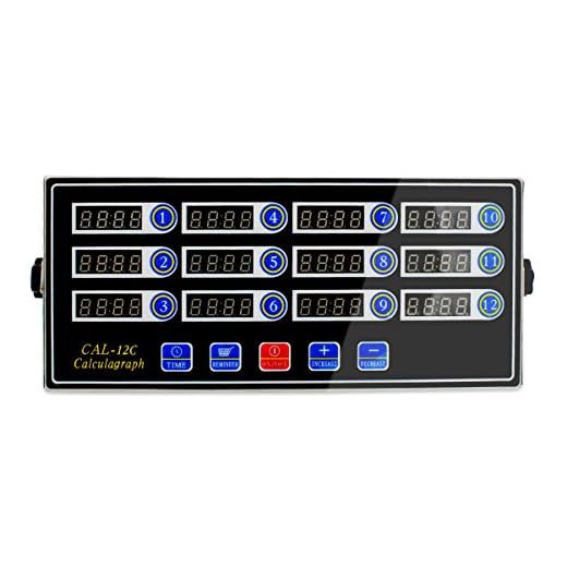 Zz Pro home 12 Channels Digital Kitchen Timer Reminder Burger Cooking Timming Loud Alarm Stainless Steel LED Display For Commercial Restaurant