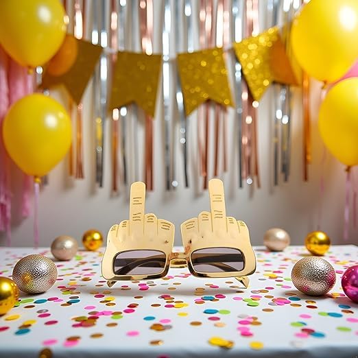 Dwang Yellow Tricky Middle Finger Sunglasses - Image 3