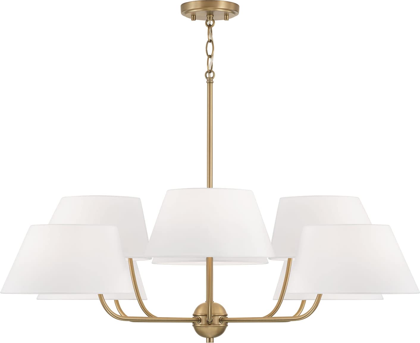 Adélie White Capital Lighting 450481AD Welsley Mid-Century Art Deco White Linen