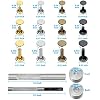 Paxcoo 480 Sets 3 Sizes Leather Rivets Double Cap Rivet Tubular Metal Studs with 3 Pieces Setting Tool Kit for Leather Craft Repairs Decoration, 4 Colors