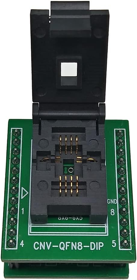 ISTOVO QFN8 DFN8 WSON8 Programming Socket Pin Pitch 1.27mm IC Body Size 6X8 mm Clamshell Test Socket ZIF Adapter Kelivn Socket
