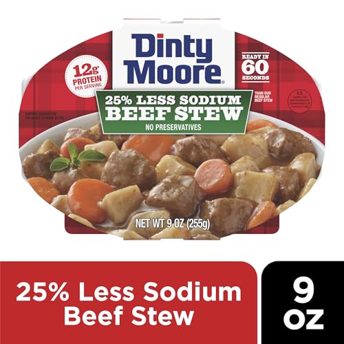 Image of Dinty Moore Beef Stew Less Sodium Microwave Tray 9oz, 6 Pack