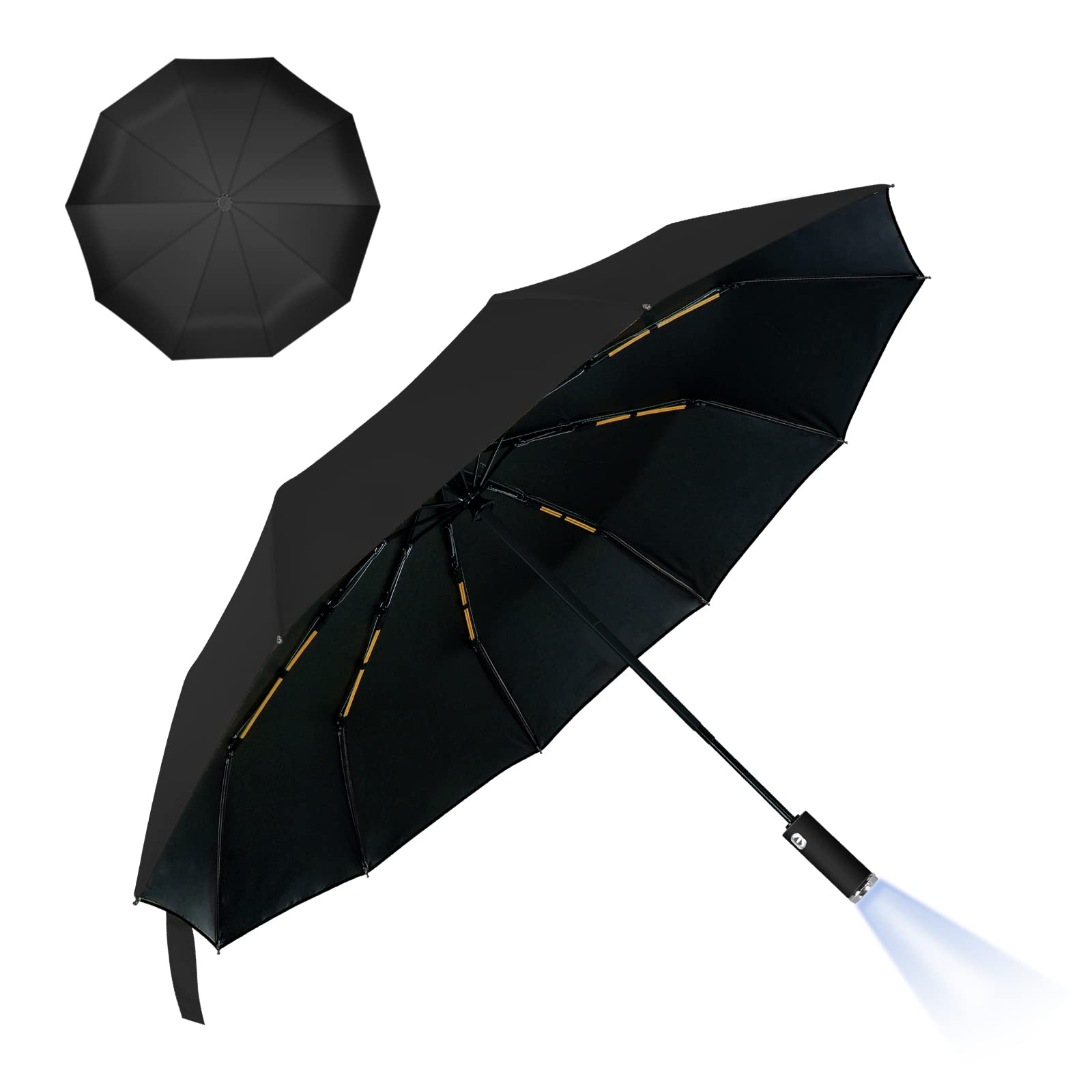 Lively LifeWindproof Folding Umbrella, Compact, Light, Automatic, Strong and Portable, Umbrella with Teflon Coating, 10-12 Reinforced Ribs Travel Compact Umbrella for Women Men