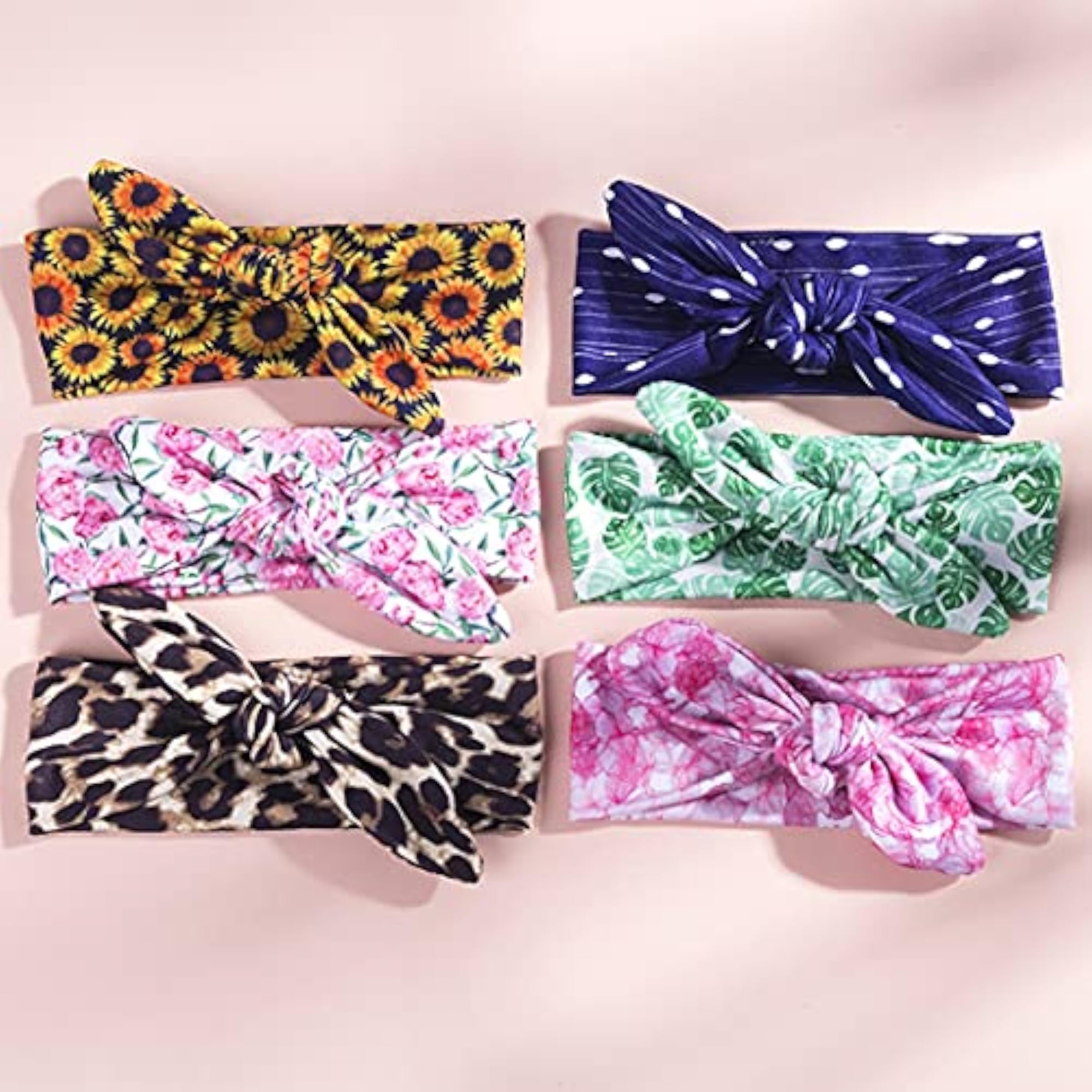 4 Sets Matching Decorative Headbands for Mom & Child, Floral Style