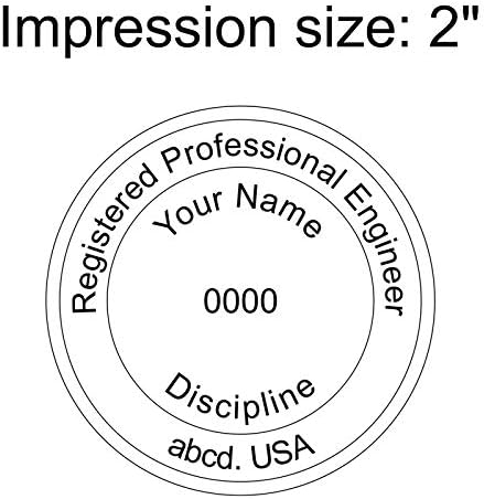 Miniatura 3 de Sello de ingeniero de autoentintado, sello de goma personalizado, sello de tinta ideal para 500 sellos redondos de goma para el estado de Colorado