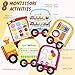 Joyreal Train Activity Wall Busy Board Panels - 8-in-1 Toddler Learning Activity Center - Wooden Montessori Sensory Toys for Playroom, Daycare, Classroom - Educational Toy for All-Round Development