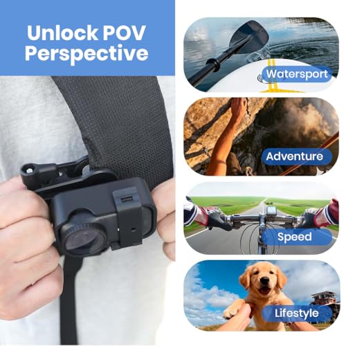 Image of ZORBES Camera Backpack Clip for DJI Osmo Nano, 360 Rotation Horizontal Vertical Quick Release Mount Hat Camera Clip for Backpack Compatible with DJI Nano Accessories