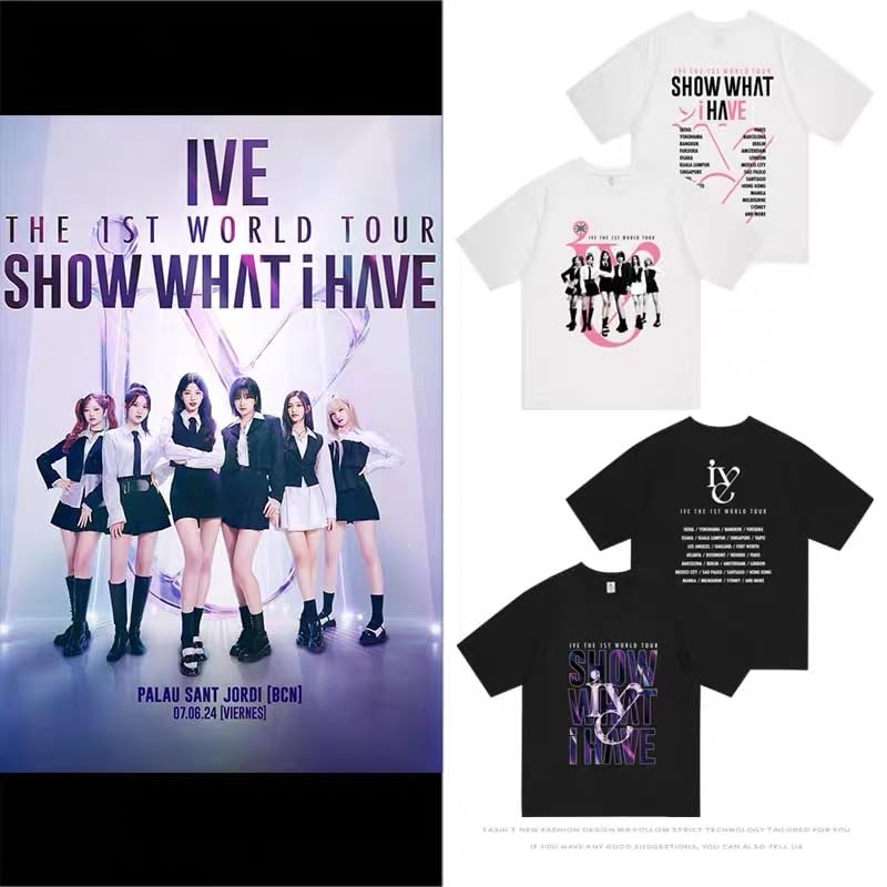 IVE アイブ show what i have tシャツ 海外限定 Amazon.co.jp: IVE アイブ Tシャツ ウォニョン同型 トツアー周辺