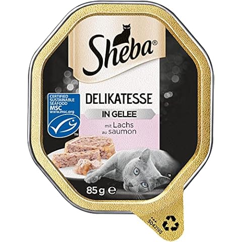 Sheba Delikatesse in Gelee - Hochwertiges Katzen Nassfutter - Geschnetzeltes mit Lachs Cover