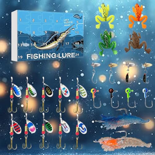Calendrier de l'Avent Leurre de Pêche - Matériel de Décompte de Noël Eau Douce - 3