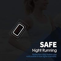 Vista 6 de Brazalete para teléfono celular con bolsillo con cremallera para Airpods para iPhone 16/15/14/13/12/11Pro Max, Galaxy S20 S10, banda de brazo