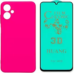 Capa Silicone + Película Cerâmica Galaxy A06 4G (Pink)