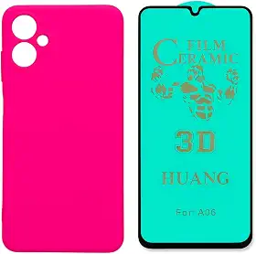 Capa Silicone + Película Cerâmica Galaxy A06 4G (Pink)