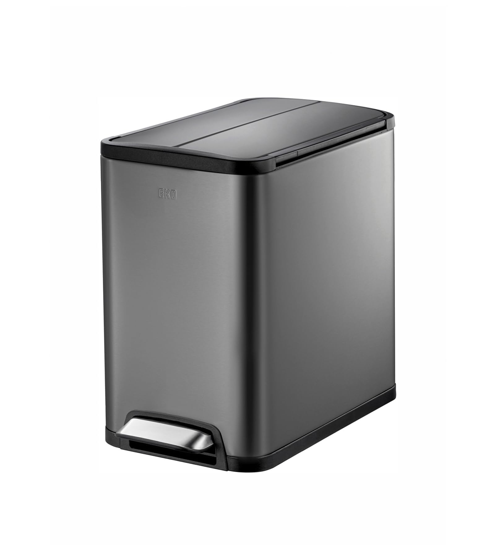 Obsessions EKO 20 Litre Black Stainless Steel Pedal Dustbin, Soft Close, Space Efficient Design with Hidden Handle & Liner, Ideal for Kitchen & Office-picture-12