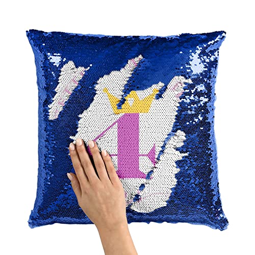 Coussin sequins bleu princesse 4 ans sans usure précoce - 3