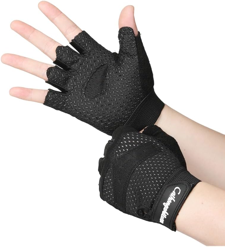 Miniatura 8 de INOGIH Guantes de ejercicio de entrenamiento para hombres y mujeres, guantes de gimnasio ligeros para levantamiento de pesas, ciclismo, entrenamiento