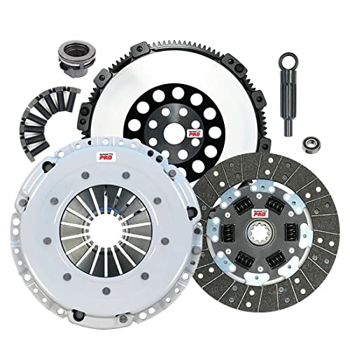 ClutchMaxPRO Heavy Duty OEM Clutch Kit with Chromoly Flywheel Compatible with 1999-2003 BMW 323i 323Ci 325i 325Ci 325Xi 525i Z3 Z4 E36 E37 E46 E85 E86 M54B25 M52TUB25 (CP03047HDLSF-CK)