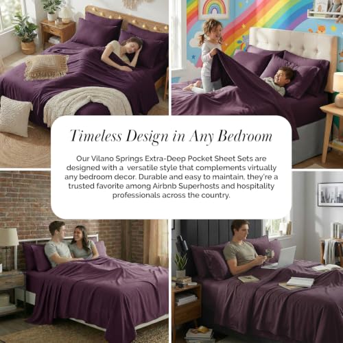 Southshore Fine Living 21 Inch Extra Deep Pocket Twin XL Sheets Set Purple by Southshore Fine Living, Inc. - Used condition - Image 8