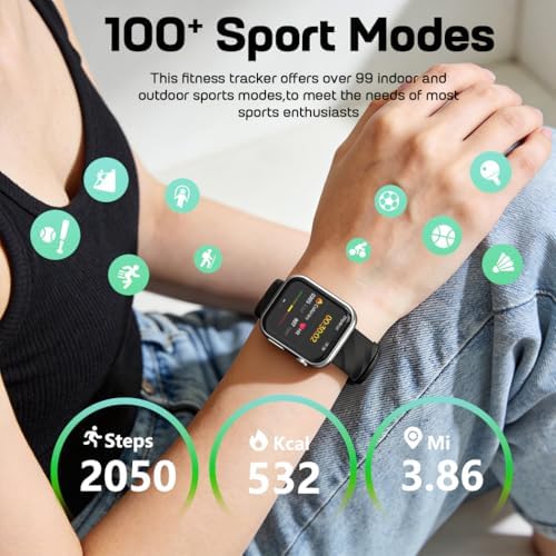 FITVII GT5 PRO MAX Smart Watch for Men Women (Answer & Make Calls), Fitness Tracker with 1.97" AMOLED Display, Heart Rate, Blood Pressure, Blood Oxygen Sleep & Stress Tracking, 100+ Sports Modes — view 2