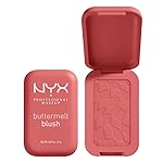 NYX PROFESSIONAL MAKEUP Buttermelt Powder Blush, Fade and Transfer-Resistant Blush, Up to 12HR Make Up Wear, Vegan Formula - Feeling Butta