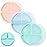 WeeSprout Suction Plates for Babies With Lids & Toddlers - 100% Silicone, Dinnerware Stays Put, Divided Design for Picky Eaters, Microwave & Dishwasher Friendly, 3 Pack
