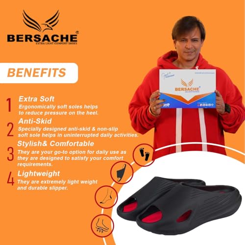 Image of BERSACHE Soft Classic Casual with Regular wear with Ultra Soft & Flexibility Technology Slipper for Men's /Boy's Beige