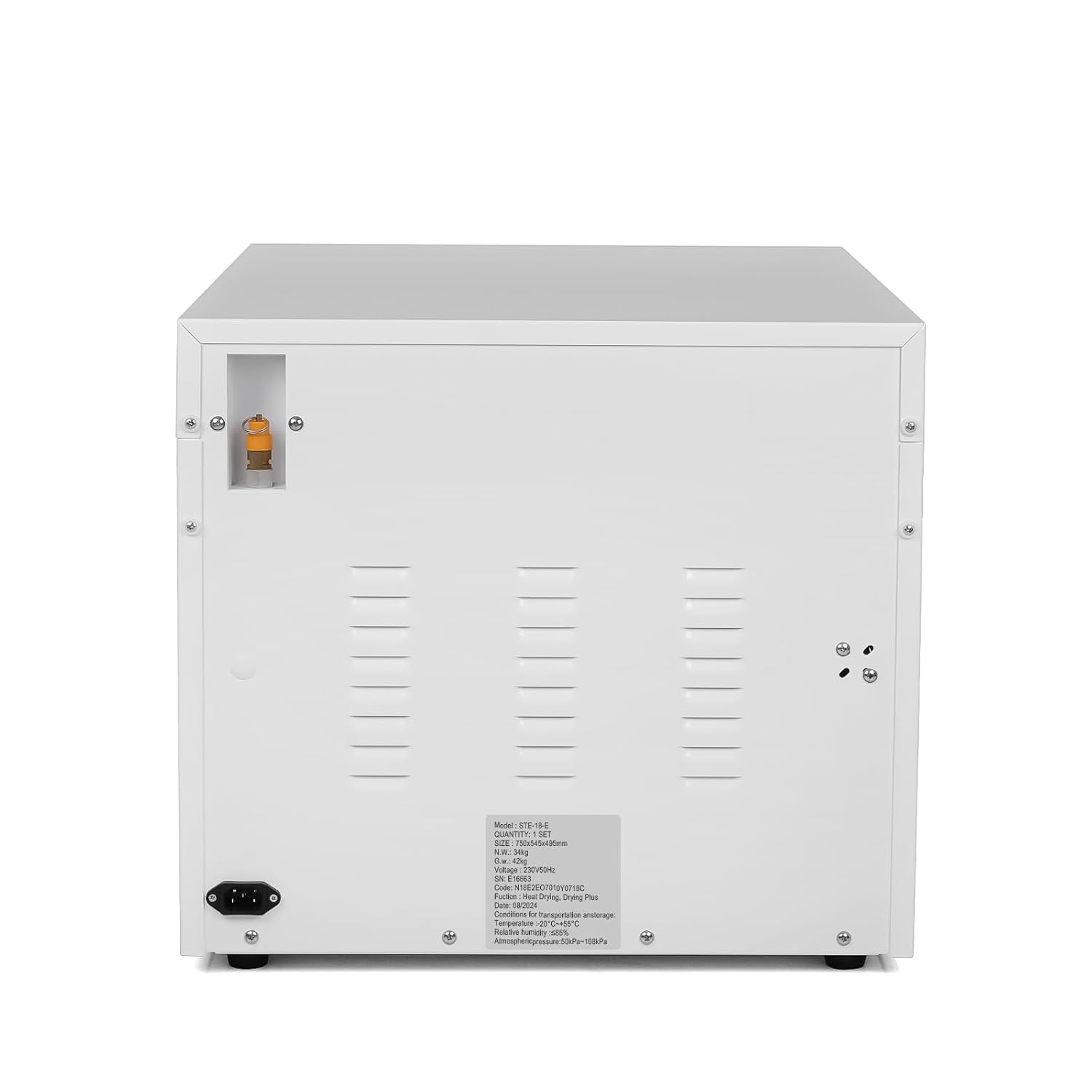Drying Plus Function Class N 18L/23L Steam Sterilizer Table Top Semi Autoclave Digital Display Temperature Range 121-134 Over-Heat Protection for E0718C/E0723C (18L)