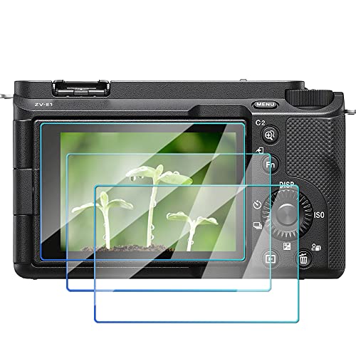 A6700 ZVE1 - Pellicola proteggi schermo compatibile per fotocamera Sony Alpha ZV-E1 vetro temperato antigraffio durezza 9H 3 pezzi