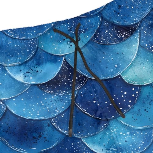 Men's Swim Trunks Size S Fish Scaled with Mesh Lining Soft Breathable Quick Dry Beach Shorts Jewel Blue4