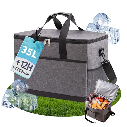 Kühltasche 35L+12h Kühlung Thermoisoliert Tragbar Faltbar Wasserdicht Groß Picknicktasche für Einkaufen Auto Büro Camping Outdoor Reisen Lebensmitteltransport Familie Grillen Kühltasche 35L+12h Kühlung Thermoisoliert Tragbar Faltbar Wasserdicht Groß Picknicktasche für Einkaufen Auto Büro Camping Outdoor Reisen Lebensmitteltransport Familie Grillen