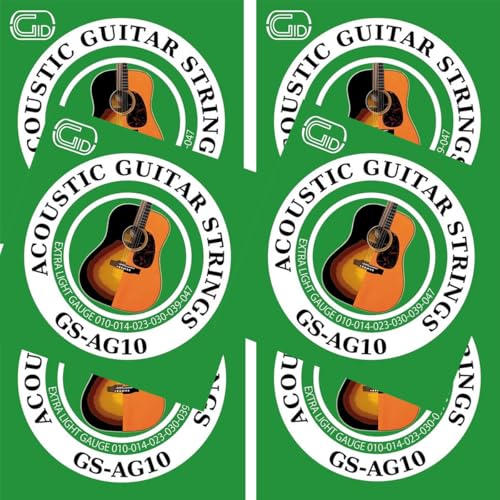 Wbh tHXt@[uY ARM GID Acoustic Guitar Phosphor Bronze Strings GS-AG (GS-AG10 Extra Light, 6Zbg)