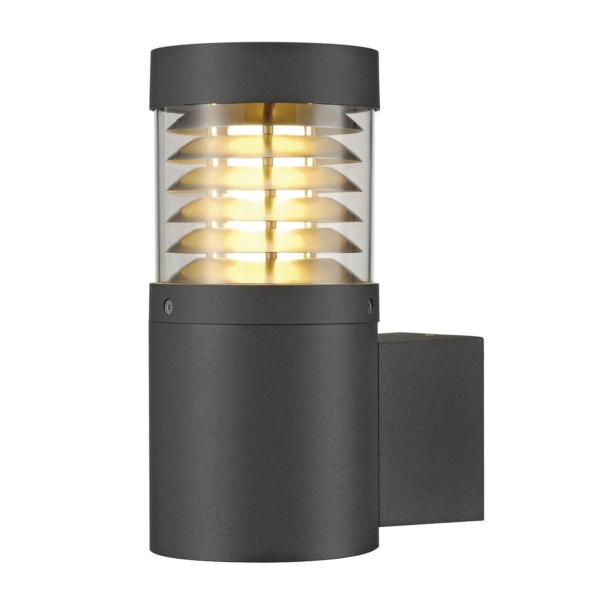 SLV luminaria de superficie de pared F-POL WALL/iluminación para paredes, caminos, entradas, foco led de exterior, luminaria de superficie de exterior, lámpara de jardín / E27 IP54 20 W antracita