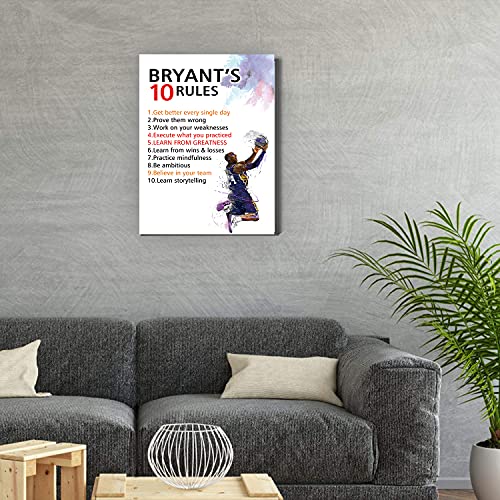 Chenjingling Kobe Bryant Painted Famous Quotes Basketball Decorative Paintings Suitable For Libraries thumb #4