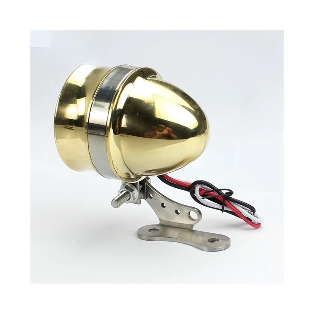 Fanale posteriore a LED in ottone per moto, lente rossa, luce targa, luce posteriore, luce stop posteriore per Ha&rley Cafe Racer Chopper Bobber Luces Freno Targa